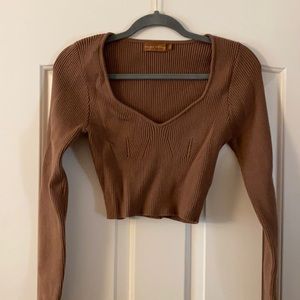 Luna B Brown Crop top